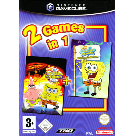 2 Games in 1 Spongebob Squarepants Battle for Bikini Bottom + Der Spongebob Schwammkopf Film (NOE) - Gamecube - Nintendo Gamecube - PAL/EUR/NOE - Complete (CIB)