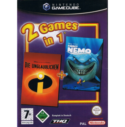 2 Games in 1 Finding Nemo + Incredibles (NOE) - Gamecube - Nintendo Gamecube - PAL/EUR/NOE - Complete (CIB)