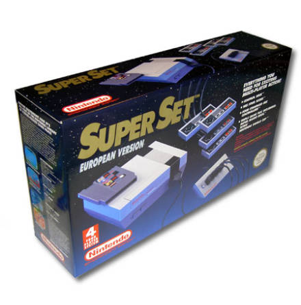 Nintendo Super Set: inkl Konsol, 4 HK, SMB/Tetris/WC, 4-player adapter